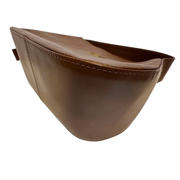 MCM Textured Brown Shoulder Bag with Gold Accents - Picture 9 of 11